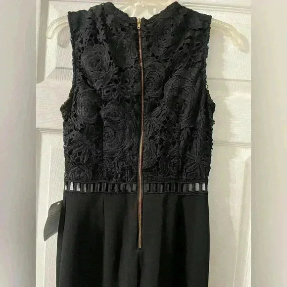 LOVE X DESIGN Lace & Lattice Black Jumpsuit (NWT) B93 - Picture 4 of 11